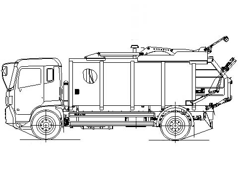 東風小多利卡國六后裝高位掛桶壓縮式垃圾車