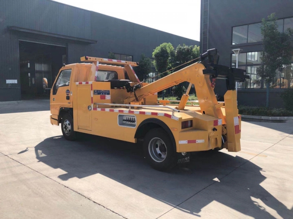 國六江鈴一拖一清障車拖吊聯體式