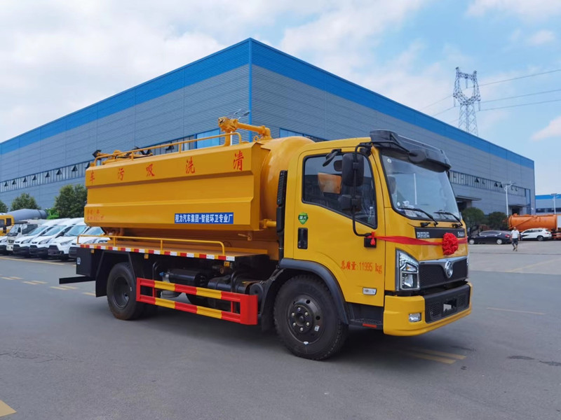 東風福瑞卡12.5方清洗吸污車，聯合疏通車